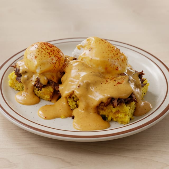 Carnitas Eggs Benedict.
